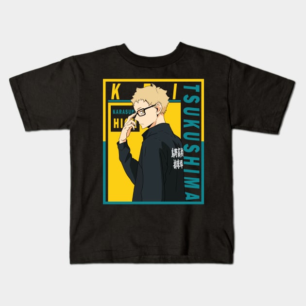 Haikyuu - Kei Tsukishima Kids T-Shirt by InalZ